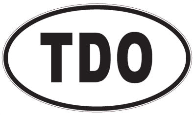 TDO - 3 Letter Initials Oval Magnet