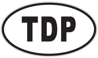 TDP - 3 Letter Initials Oval Magnet