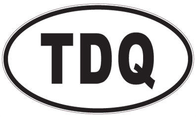 TDQ - 3 Letter Initials Oval Magnet