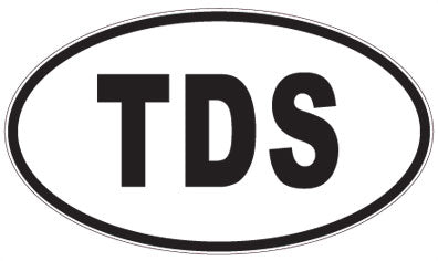 TDS - 3 Letter Initials Oval Magnet