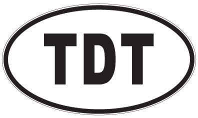 TDT - 3 Letter Initials Oval Magnet