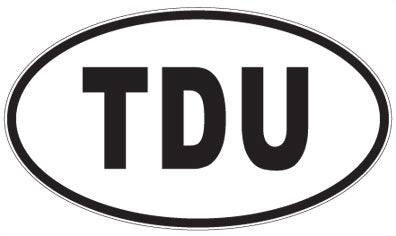 TDU - 3 Letter Initials Oval Magnet