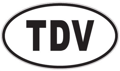 TDV - 3 Letter Initials Oval Magnet