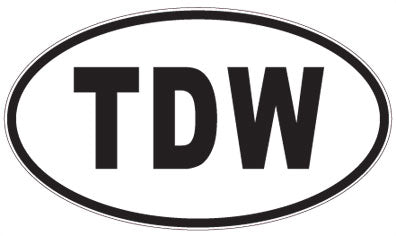 TDW - 3 Letter Initials Oval Magnet