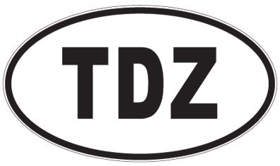 TDZ - 3 Letter Initials Oval Magnet