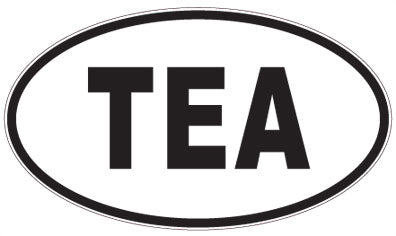 TEA - 3 Letter Initials Oval Sticker