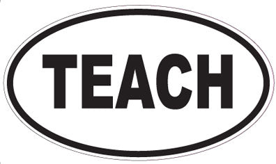 TEACH - Oval Sticker