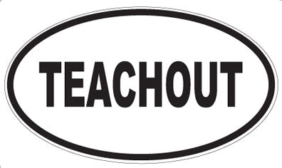 TEACHOUT - Oval Sticker