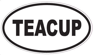 TEACUP - Oval Sticker