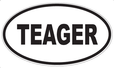 TEAGER - Oval Sticker
