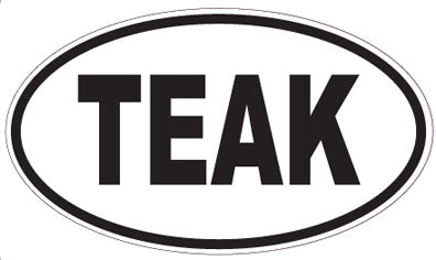 TEAK - Oval Sticker