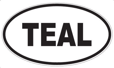 TEAL - Oval Sticker