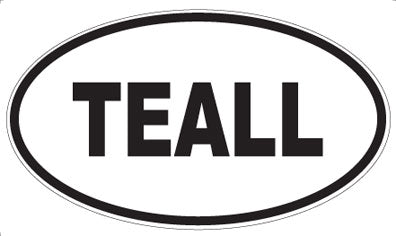 TEALL - Oval Sticker