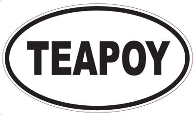 TEAPOY - Oval Sticker