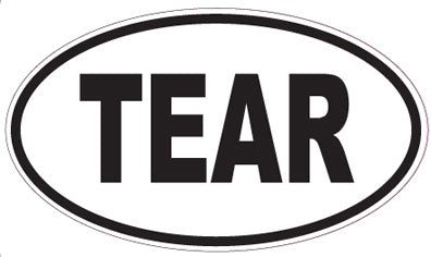 TEAR - Oval Sticker