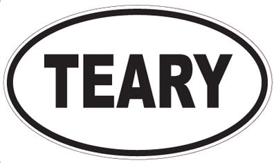 TEARY - Oval Magnet