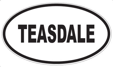 TEASDALE - Oval Sticker