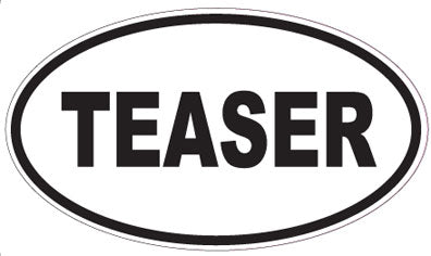 TEASER - Oval Sticker