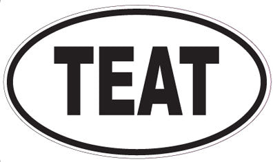 TEAT - Oval Sticker