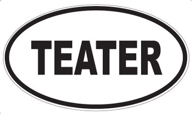 TEATER - Oval Sticker
