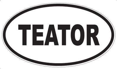 TEATOR - Oval Sticker