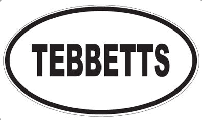 TEBBETTS - Oval Sticker