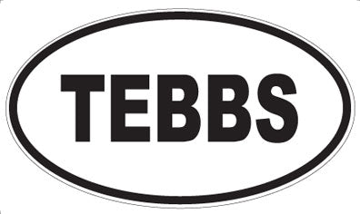 TEBBS - Oval Sticker
