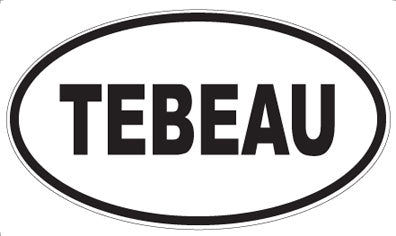 TEBEAU - Oval Sticker