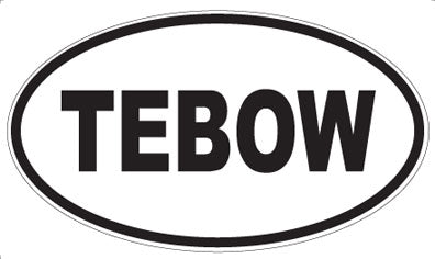 TEBOW - Oval Sticker