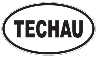 TECHAU - Oval Sticker
