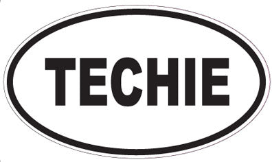 TECHIE - Oval Sticker