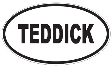 TEDDICK - Oval Sticker