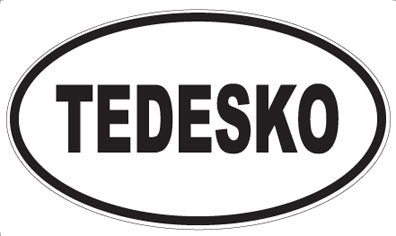 TEDESKO - Oval Sticker