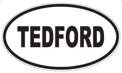 TEDFORD - Oval Sticker