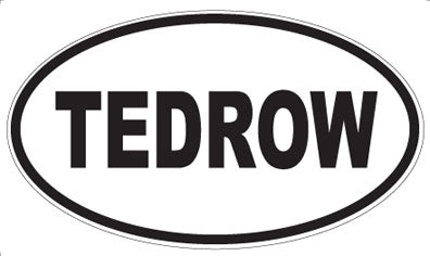 TEDROW - Oval Sticker