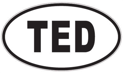 TED - 3 Letter Initials Oval Magnet