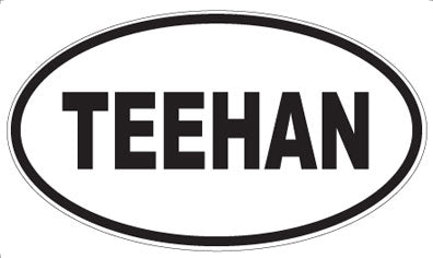 TEEHAN - Oval Sticker