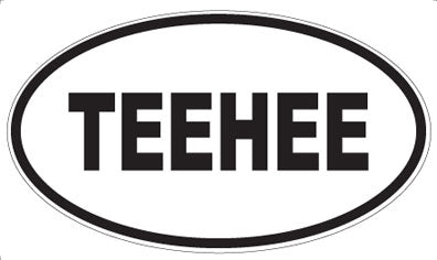TEEHEE - Oval Sticker