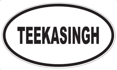 TEEKASINGH - Oval Sticker