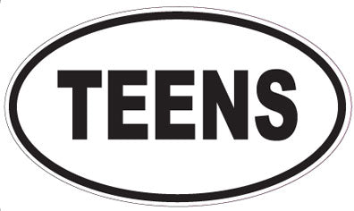 TEENS - Oval Sticker