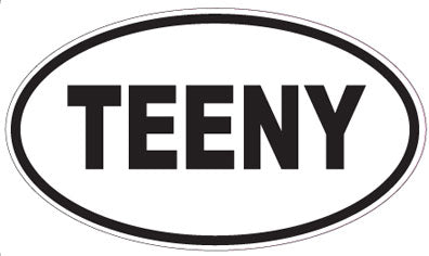 TEENY - Oval Sticker