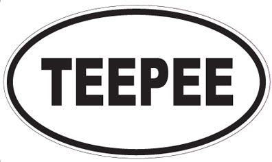 TEEPEE - Oval Sticker