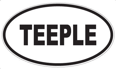 TEEPLE - Oval Sticker