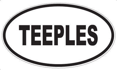 TEEPLES - Oval Sticker