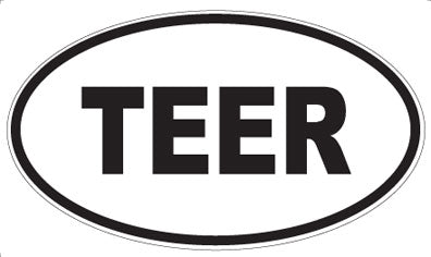 TEER - Oval Sticker