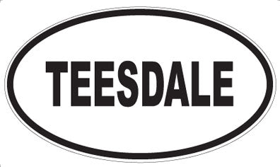 TEESDALE - Oval Sticker