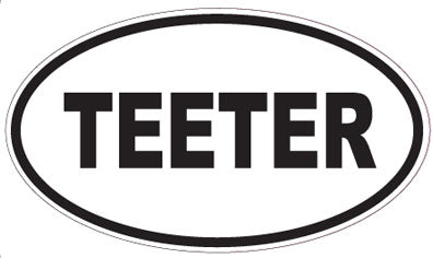 TEETER - Oval Sticker
