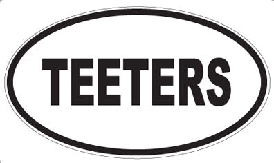TEETERS - Oval Sticker