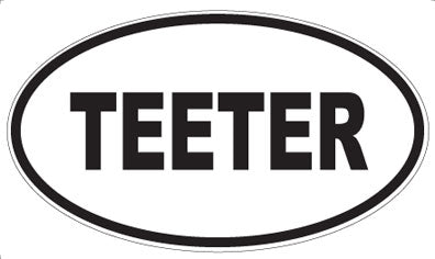 TEETER - Oval Magnet