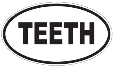 TEETH - Oval Sticker